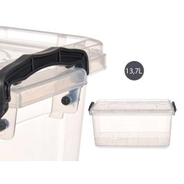 Caja Plastico Ordenacion Transparente 13,7L Kipit 27X18CM (12 Unidades) Caja Plastico Ordenacion Transparente 13,7L Kipit 27X18CM (12 Unidades)