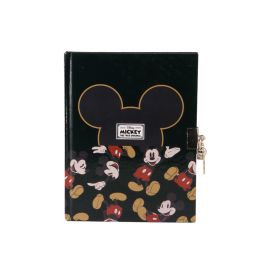 Diario con Llave True Disney Mickey Mouse Negro