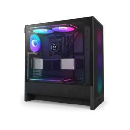 NZXT CC-H52FB-R1 Caja ATX Torre Midi H5 Flow RGB Negra con Flujo de Aire Optimizada