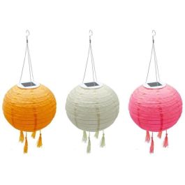 Juego de 3 faroles solares - LUMISKY - SHANGRI LA - H20 cm - Rosa, crema y naranja - LED blanco cálido Precio: 40.59000055. SKU: B1JRXYQNMX