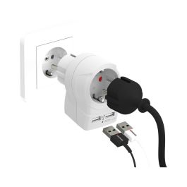 Skross Adaptador Viaje Europa con 2 Puertos USB 5V (1500282) Máx. 2.4A Compartidos