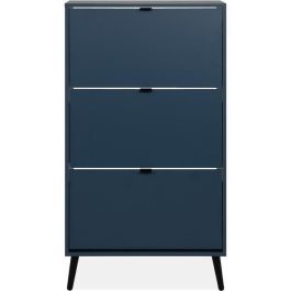 Zapatero VIGO 49A VIGO003857 Azul noche Patas de madera maciza - 70 x 24 x 125 cm