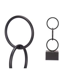 Figura Aros Negro Pequeño Giftdecor 12.5x40.5x12.5 cm Metal (10 Unidades)