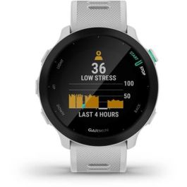 Garmin Forerunner 55 Reloj GPS Blanco con Monitor de Frecuencia Cardíaca para Correr y Natación