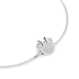 PEERS HARDY Pulsera Minnie Mouse Disney chapada en plata con circonita cúbica ajustable