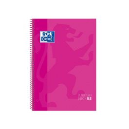 Bloc Espiral Oxford European Book Tapa Extradura Din A4 80 Hojas Cuadricula 5 mm Color Rosa