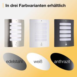 Brilliant Lámpara de Pared TODD-Outdoor con Detector H29cm Blanco Brillante