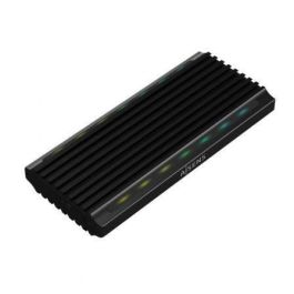 Aisens ASM2-RGB012B Caja Externa Disco SSD M.2 SATA/NVMe USB 3.2 Gen 2 10Gbps USB-C RGB Sin Tornillos Aluminio Negro 2230/42/60/80