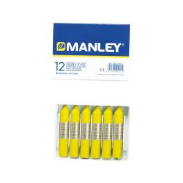 Manley Estuche De 12 Ceras 60 mm 2 Amarillo Limón