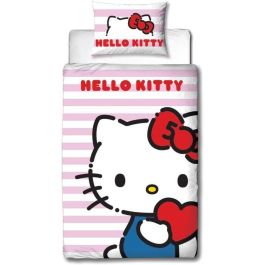 Hello Kitty Juego de Cama Reversible Microfibra 140 x 200 cm + Funda Almohada 63 x 63 cm