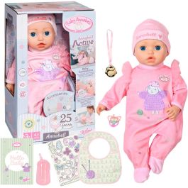 Baby annabell muñeca interactiva con accesorios. 43 cm