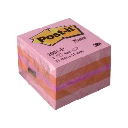 Bloc De Notas Adhesivas Quita Y Pon Post-It 51x51 mm Minicubo Color Rosa 2051-P 400 Hojas