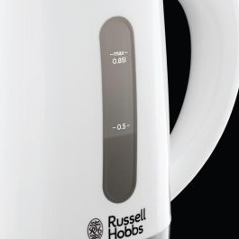 Russell Hobbs Hervidor Travel 23840-70, Hervidor de Viaje 0.85L, Blanco, Compacto y Ligero con Tazas Incluidas
