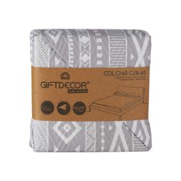 Colcha Reversible Giftdecor 180x260 cm - Blanco/Gris, 100% Poliéster (6 Unidades) Colcha Reversible Giftdecor 180x260 cm - Blanco/Gris, 100% Poliéster (6 Unidades)