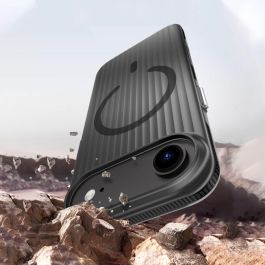 4smarts 541640 Funda Design Case Aero para iPhone 17 Air, Resistente a golpes, Negro/Transparente, Compatible MagSafe