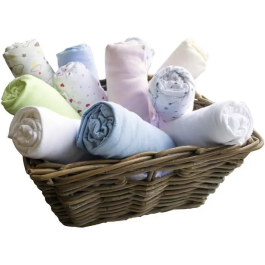 Domiva Juego de 2 Sábanas Ajustables Blanco 60x120 cm 100% Algodón