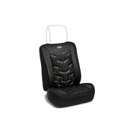 Momo Respaldo de Asiento Coche Carrera Negro-Gris MLSCU37BG, con 10mm Espuma, Universal, Cómodo y Duradero