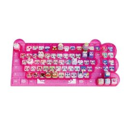 Bizak 64554111 Clickeez Mega Pack - Teclado real con 15 Clickeez de personajes Cozy Garden, Strawberry Treats y Kawaii Dreams