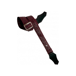 GETM Correa Guitarra Bajo Aussie Gator Burgundy Ajustable Hasta 165cm Polipiel Nailon Piel Color Burdeos Oscuro