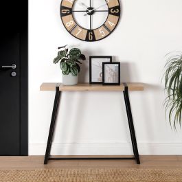 Consola Versa 30x77x100 cm - Madera MDF y Metal Consola Versa 30x77x100 cm - Madera MDF y Metal