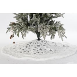 Base Arbol Navidad Moderna DKD Home Decor Blanco Plateado 120 x 2 x 120 cm (2 Unidades)