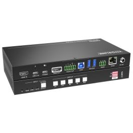 Vivolink HUB de Sala de Reuniones 4K 2x1 Conmutador HDMI/USB-C con Códec Suave, USB3.0 y Control CEC para Conferencias