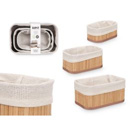 Kipit Set 3 Organizadores de Bambú Blancos - 3 Tamaños (Grande: 24x11x15 cm, Mediano: 20x12x9 cm, Pequeño: 17x10x17 cm) (12 Unidades) Precio: 77.50000027. SKU: B12YV5ECNH
