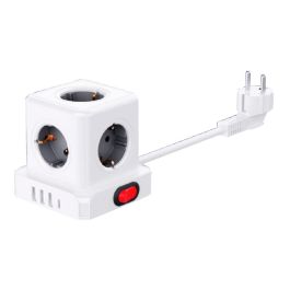 Fbright Base Aérea de Sobremesa 5 Tomas Schuko con Interruptor, 4 USB (3A+1C), 3680W, Cable 1.5m, Blanca Precio: 23.50000048. SKU: B1B52A45BB
