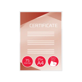 Gbc Bolsa de Plastificar Din A4 Autoadhesiva 2x75 mc Caja de 25 Unidades