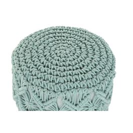 Reposapies Boho DKD Home Decor Verde Menta Marron 33 x 43 x 33 cm