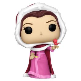 Funko Figura POP Disney La Bella y la Bestia Winter Belle, vinilo, 9cm en caja regalo con ventana
