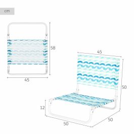 Silla de Playa Aktive 45 x 50 x 50 cm (6 Unidades)