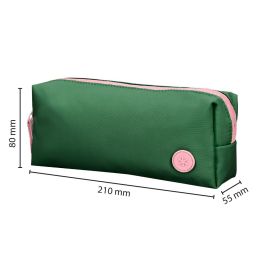 Estuche Portatodo Antartik Basic Pack 1 Compartimento Verde Compañero Mochila 80x55x210 mm