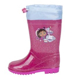 Cerdá T025 Botas de Lluvia de PVC Impermeables para Niñas, con Dibujo de Gabby's Dollhouse, Color Fucsia, Calzado Infantil Resistente Talla 25