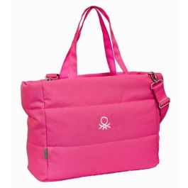 Benetton Bolso con Bolsillo para Portátil 14,1" Raspberry Rosa Fucsia 54x31x17