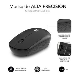 SUBBLIM Harmony Pack Mousepad XL + Wireless Mouse Black SUBBLIM Harmony Pack Mousepad XL + Wireless Mouse Black