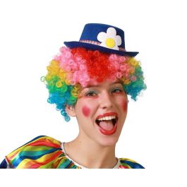 Sombrero Payaso Fieltro Azul Adulto con Flor Blanca y Cinta Cuadros para Disfraces Precio: 1.68999974. SKU: B155YWZZ9M
