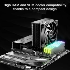 be quiet! PURE ROCK 3 Black Cooler Refrigerador de Aire para Procesador 12cm, Sockets Intel LGA1851, 1700, AM4, AM5