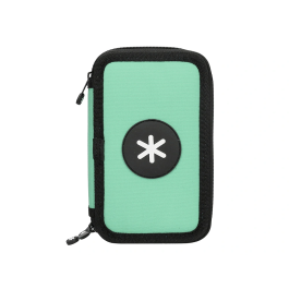 Antartik Plumier Escolar Triple Cremallera Color Menta 36 Piezas