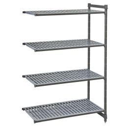 CAMBRO - CBA243672V4-580 - Estantería Basics adicional con 61 cm de fondo 4 estantes ventilados de 87 cm de longitud x 183 altura - Grafito Cepillado Precio: 343.50000058. SKU: B1CRGLKJWK