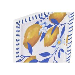 DKD Home Decor Cuadro Mediterráneo de Limones Azul y Amarillo 2 x 40 x 30 cm (4 Unidades) de MDF