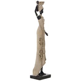 Figura Decorativa Alexandra House Living Beige Plástico Africana 15 x 19 x 63 cm