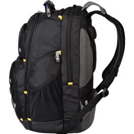 Targus Mochila Portátil Drifter II 16'' Acolchada, Soporte Lumbar, Múltiples Bolsillos y Base Resistente, Negra/Gris