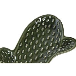 DKD Home Decor Bandeja Vaciabolsillos Boho Verde Porcelana Cactus 24 x 17 x 3 cm (6 Unidades)