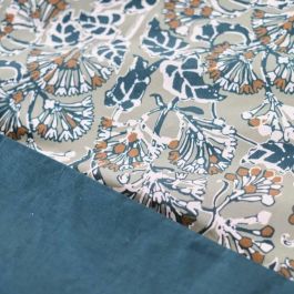 Today 116500 Juego de Cama Sunshine 100% Algodón 57 Hilos 220x240 cm (2 Plazas) Azul Estampado + 2 Fundas de Almohada 63x63 cm