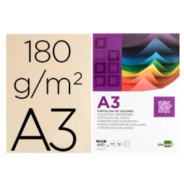 Liderpapel Cartulina A3 180g/m2 Crema Paquete de 100 Hojas Precio: 18.79000046. SKU: B1DY7FG99Q