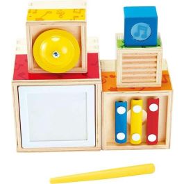 Hape Juego de Bloques e Instrumentos Musicales de Madera, Sonidos, para Bebés +18 Meses, Juguete Educativo de 6 Piezas Hape Juego de Bloques e Instrumentos Musicales de Madera, Sonidos, para Bebés +18 Meses, Juguete Educativo de 6 Piezas