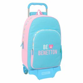 Mochila Escolar con Ruedas Benetton Unique Rosa Turquesa 30 x 46 x 14 cm Precio: 34.50000037. SKU: B1BFBHED2N
