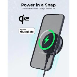 AUKEY LC-G10 Cargador Inalámbrico Magnético Qi2 MagFusion GameFrost para Teléfono Móvil, Corriente Alterna, Negro