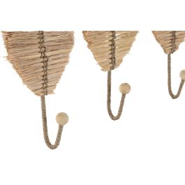 Perchero Pared Tropical DKD Home Decor Natural 4 x 26 x 12 cm Set de 3 (2 Unidades) Perchero Pared Tropical DKD Home Decor Natural 4 x 26 x 12 cm Set de 3 (2 Unidades)